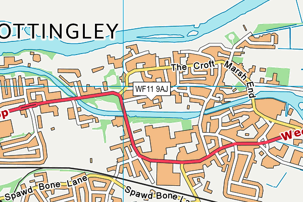 WF11 9AJ map - OS VectorMap District (Ordnance Survey) WF11 9AJ map - OS VectorMap District (Ordnance Survey)