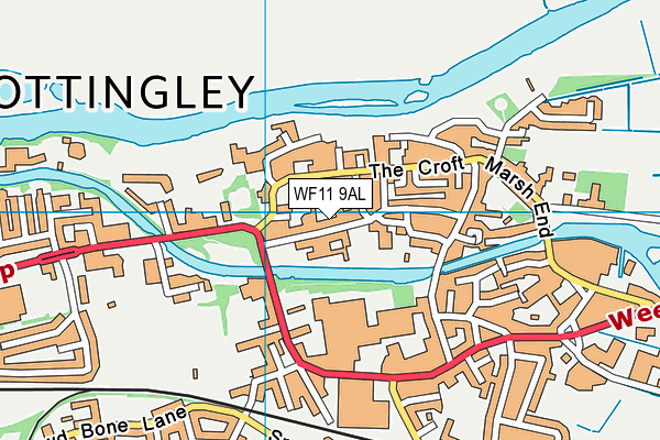 WF11 9AL map - OS VectorMap District (Ordnance Survey) WF11 9AL map - OS VectorMap District (Ordnance Survey)