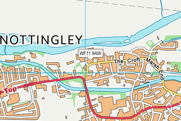 WF11 9AW map - OS VectorMap District (Ordnance Survey) WF11 9AW map - OS VectorMap District (Ordnance Survey)