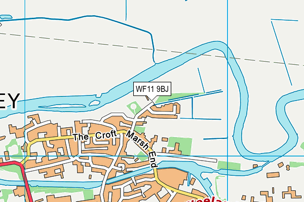 WF11 9BJ map - OS VectorMap District (Ordnance Survey) WF11 9BJ map - OS VectorMap District (Ordnance Survey)