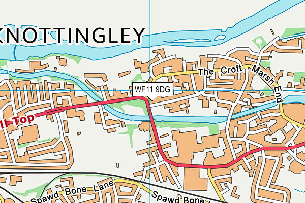WF11 9DG map - OS VectorMap District (Ordnance Survey) WF11 9DG map - OS VectorMap District (Ordnance Survey)