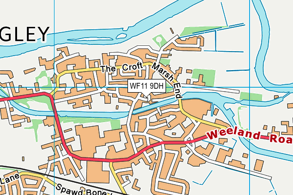 WF11 9DH map - OS VectorMap District (Ordnance Survey) WF11 9DH map - OS VectorMap District (Ordnance Survey)