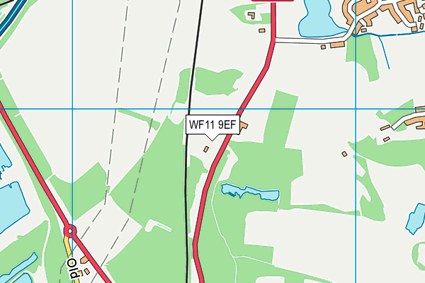 WF11 9EF map - OS VectorMap District (Ordnance Survey) WF11 9EF map - OS VectorMap District (Ordnance Survey)