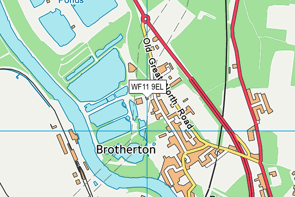 WF11 9EL map - OS VectorMap District (Ordnance Survey) WF11 9EL map - OS VectorMap District (Ordnance Survey)
