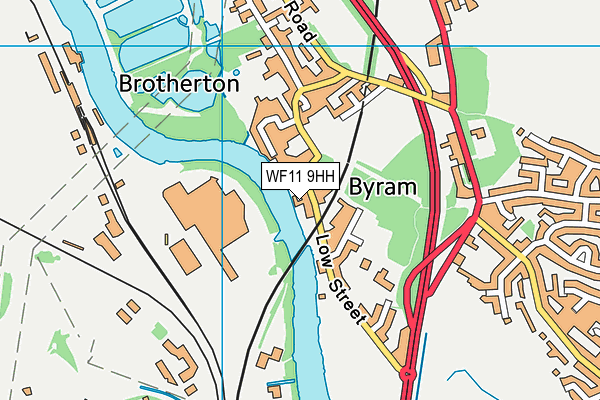 WF11 9HH map - OS VectorMap District (Ordnance Survey) WF11 9HH map - OS VectorMap District (Ordnance Survey)
