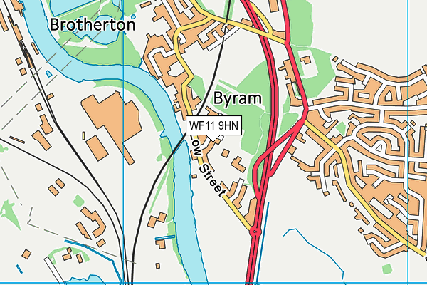 WF11 9HN map - OS VectorMap District (Ordnance Survey) WF11 9HN map - OS VectorMap District (Ordnance Survey)