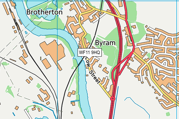 WF11 9HQ map - OS VectorMap District (Ordnance Survey) WF11 9HQ map - OS VectorMap District (Ordnance Survey)