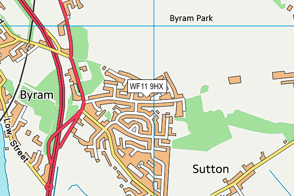 WF11 9HX map - OS VectorMap District (Ordnance Survey)