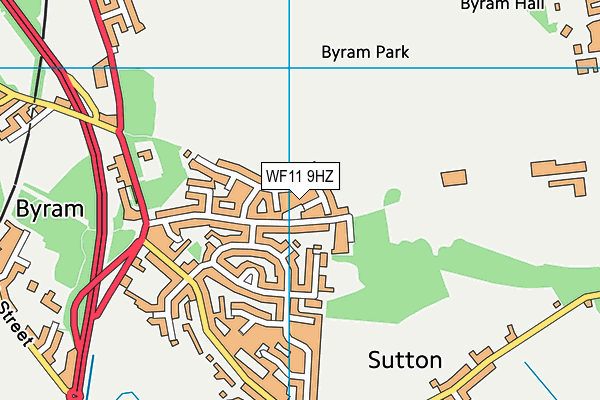 WF11 9HZ map - OS VectorMap District (Ordnance Survey)