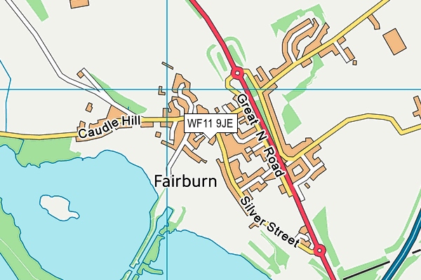 WF11 9JE map - OS VectorMap District (Ordnance Survey) WF11 9JE map - OS VectorMap District (Ordnance Survey)