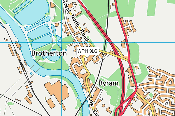 WF11 9LG map - OS VectorMap District (Ordnance Survey) WF11 9LG map - OS VectorMap District (Ordnance Survey)