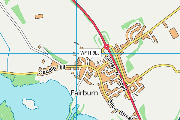 WF11 9LJ map - OS VectorMap District (Ordnance Survey) WF11 9LJ map - OS VectorMap District (Ordnance Survey)