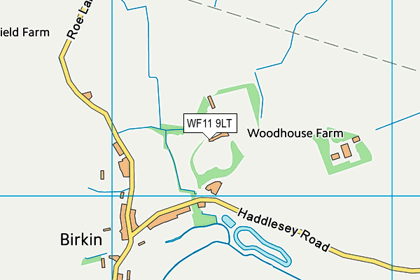 WF11 9LT map - OS VectorMap District (Ordnance Survey) WF11 9LT map - OS VectorMap District (Ordnance Survey)