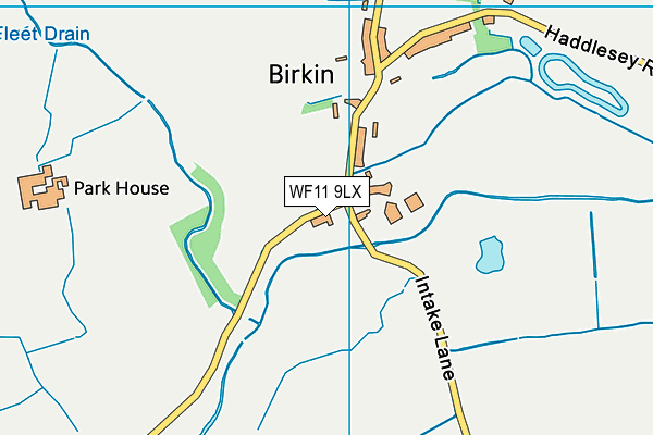 WF11 9LX map - OS VectorMap District (Ordnance Survey) WF11 9LX map - OS VectorMap District (Ordnance Survey)