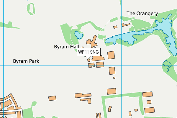 WF11 9NG map - OS VectorMap District (Ordnance Survey) WF11 9NG map - OS VectorMap District (Ordnance Survey)