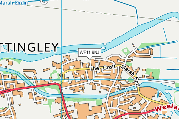 WF11 9NJ map - OS VectorMap District (Ordnance Survey) WF11 9NJ map - OS VectorMap District (Ordnance Survey)
