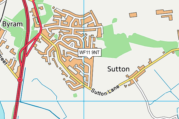 WF11 9NT map - OS VectorMap District (Ordnance Survey) WF11 9NT map - OS VectorMap District (Ordnance Survey)