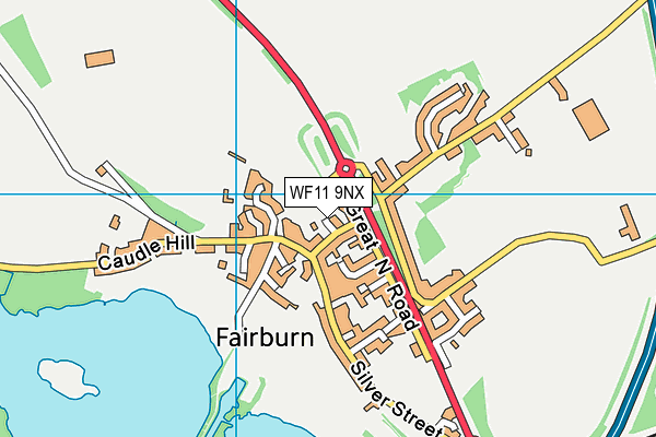 WF11 9NX map - OS VectorMap District (Ordnance Survey)