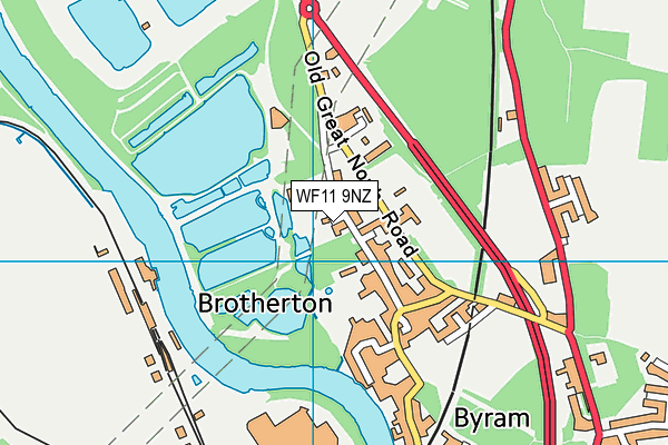 WF11 9NZ map - OS VectorMap District (Ordnance Survey) WF11 9NZ map - OS VectorMap District (Ordnance Survey)