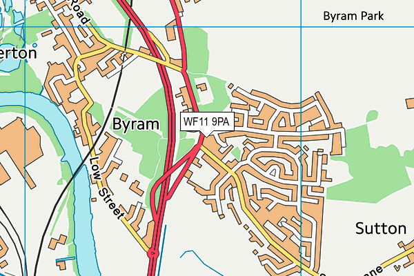 WF11 9PA map - OS VectorMap District (Ordnance Survey) WF11 9PA map - OS VectorMap District (Ordnance Survey)