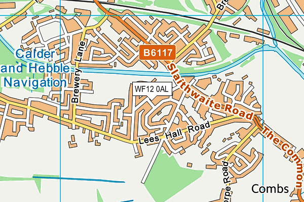 WF12 0AL map - OS VectorMap District (Ordnance Survey) WF12 0AL map - OS VectorMap District (Ordnance Survey)