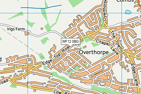 WF12 0BG map - OS VectorMap District (Ordnance Survey) WF12 0BG map - OS VectorMap District (Ordnance Survey)