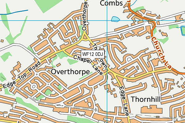 WF12 0DJ map - OS VectorMap District (Ordnance Survey) WF12 0DJ map - OS VectorMap District (Ordnance Survey)