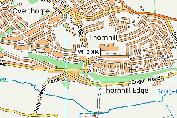 WF12 0HA map - OS VectorMap District (Ordnance Survey) WF12 0HA map - OS VectorMap District (Ordnance Survey)