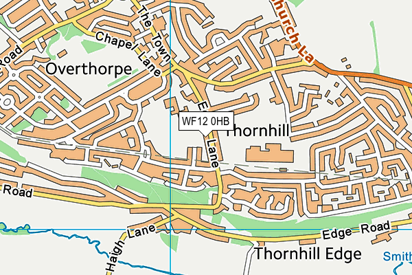 WF12 0HB map - OS VectorMap District (Ordnance Survey) WF12 0HB map - OS VectorMap District (Ordnance Survey)