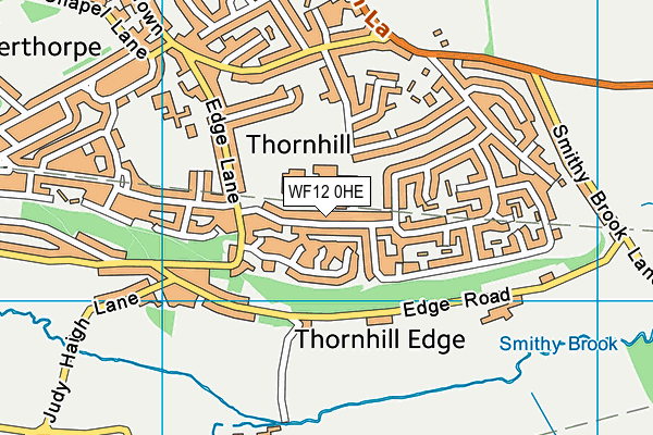 WF12 0HE map - OS VectorMap District (Ordnance Survey) WF12 0HE map - OS VectorMap District (Ordnance Survey)