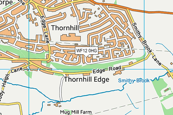 WF12 0HG map - OS VectorMap District (Ordnance Survey) WF12 0HG map - OS VectorMap District (Ordnance Survey)