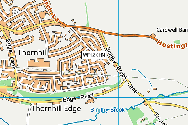 WF12 0HN map - OS VectorMap District (Ordnance Survey)