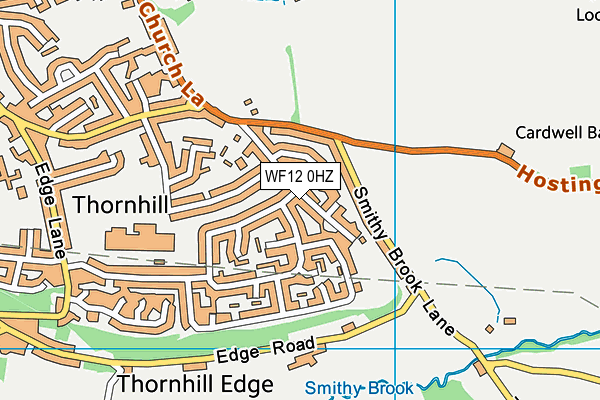 WF12 0HZ map - OS VectorMap District (Ordnance Survey) WF12 0HZ map - OS VectorMap District (Ordnance Survey)