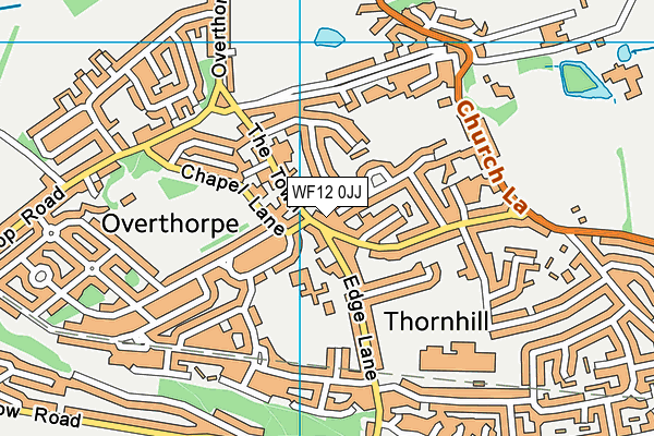 WF12 0JJ map - OS VectorMap District (Ordnance Survey) WF12 0JJ map - OS VectorMap District (Ordnance Survey)