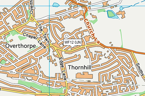 WF12 0JN map - OS VectorMap District (Ordnance Survey) WF12 0JN map - OS VectorMap District (Ordnance Survey)