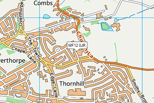 WF12 0JR map - OS VectorMap District (Ordnance Survey) WF12 0JR map - OS VectorMap District (Ordnance Survey)