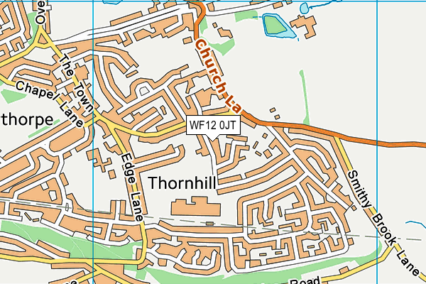 WF12 0JT map - OS VectorMap District (Ordnance Survey) WF12 0JT map - OS VectorMap District (Ordnance Survey)