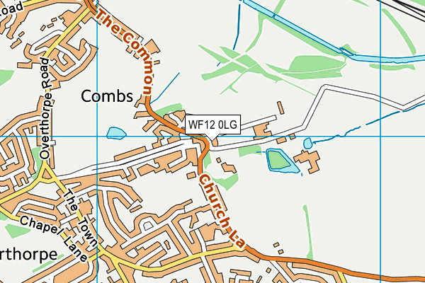 WF12 0LG map - OS VectorMap District (Ordnance Survey)