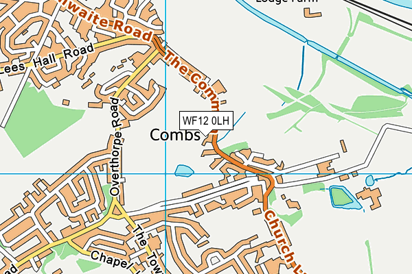WF12 0LH map - OS VectorMap District (Ordnance Survey) WF12 0LH map - OS VectorMap District (Ordnance Survey)
