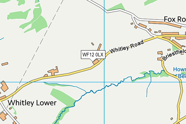 WF12 0LX map - OS VectorMap District (Ordnance Survey)