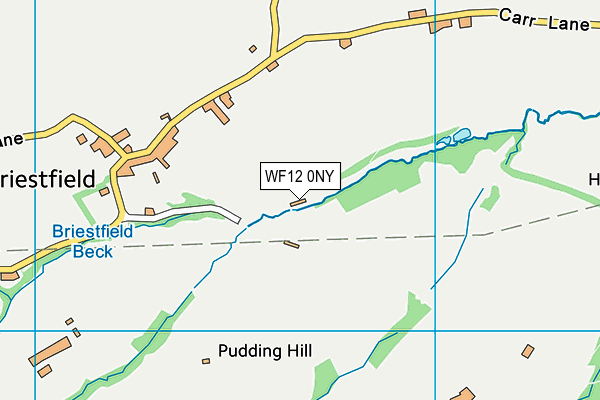 WF12 0NY map - OS VectorMap District (Ordnance Survey)