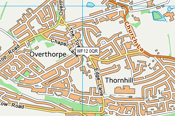 WF12 0QR map - OS VectorMap District (Ordnance Survey) WF12 0QR map - OS VectorMap District (Ordnance Survey)