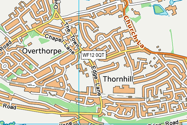 WF12 0QT map - OS VectorMap District (Ordnance Survey) WF12 0QT map - OS VectorMap District (Ordnance Survey)