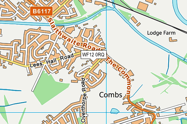 WF12 0RQ map - OS VectorMap District (Ordnance Survey) WF12 0RQ map - OS VectorMap District (Ordnance Survey)