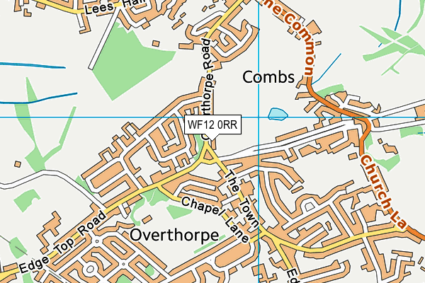 WF12 0RR map - OS VectorMap District (Ordnance Survey) WF12 0RR map - OS VectorMap District (Ordnance Survey)