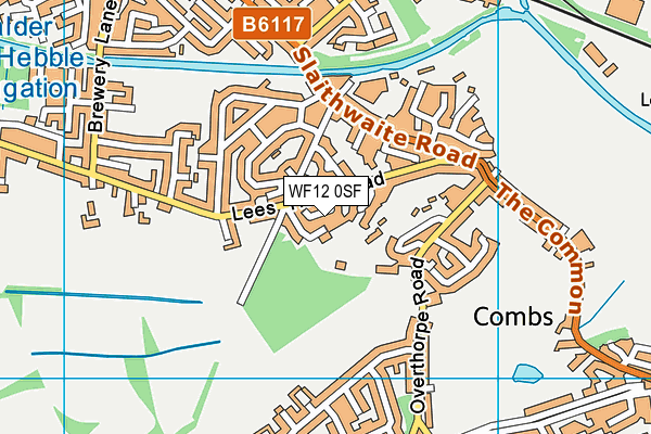 WF12 0SF map - OS VectorMap District (Ordnance Survey) WF12 0SF map - OS VectorMap District (Ordnance Survey)