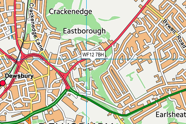 WF12 7BH map - OS VectorMap District (Ordnance Survey) WF12 7BH map - OS VectorMap District (Ordnance Survey)