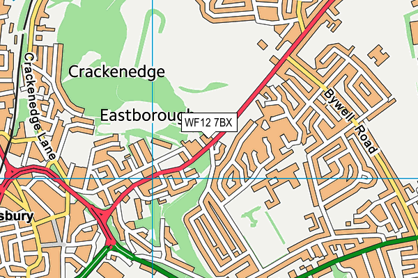 WF12 7BX map - OS VectorMap District (Ordnance Survey) WF12 7BX map - OS VectorMap District (Ordnance Survey)