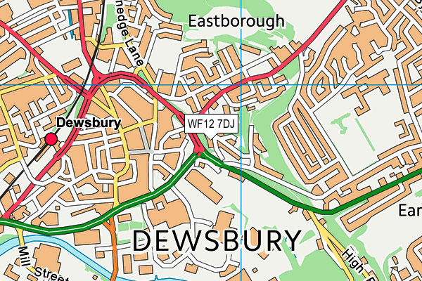 WF12 7DJ map - OS VectorMap District (Ordnance Survey) WF12 7DJ map - OS VectorMap District (Ordnance Survey)