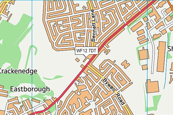 WF12 7DT map - OS VectorMap District (Ordnance Survey) WF12 7DT map - OS VectorMap District (Ordnance Survey)
